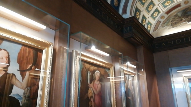 Le Muse, due delle opere esposte nell'ambito della mostra su Giovanni Sarti a Palazzo Ducale
