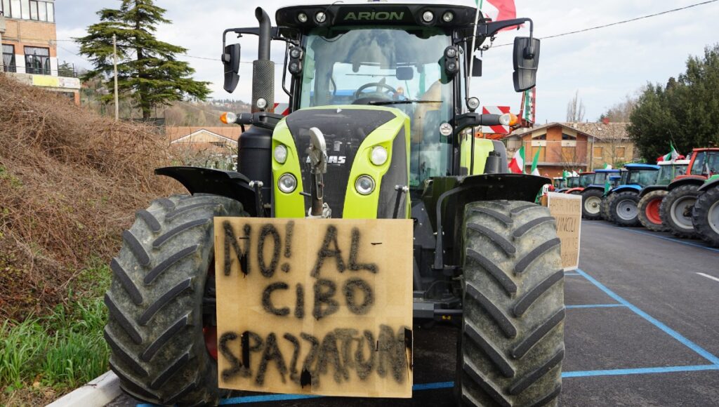 I trattori in protesta 